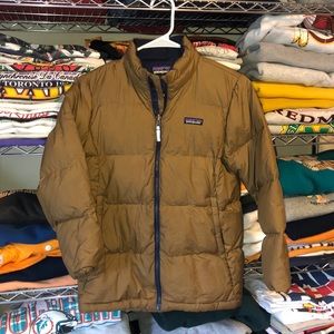 Patagonia feather down puffer jacket